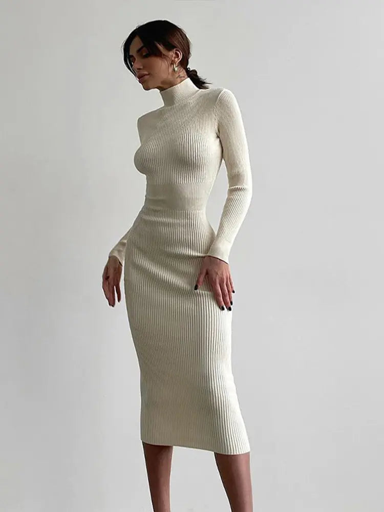 Long Sleeve Knit Maxi Dress - Eyra Apparel