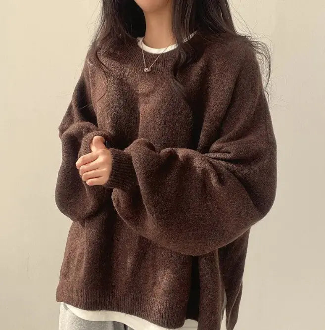 Oversized Crewneck Sweater - Eyra Apparel