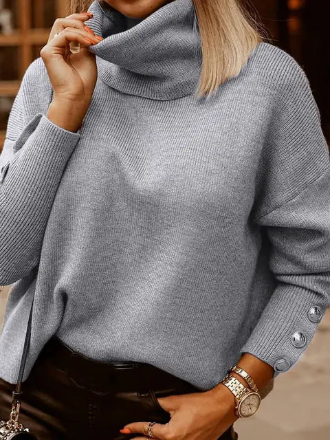 Loose Knit Sweater Top - Eyra Apparel