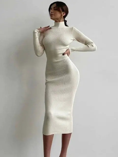 Long Sleeve Knit Maxi Dress - Eyra Apparel