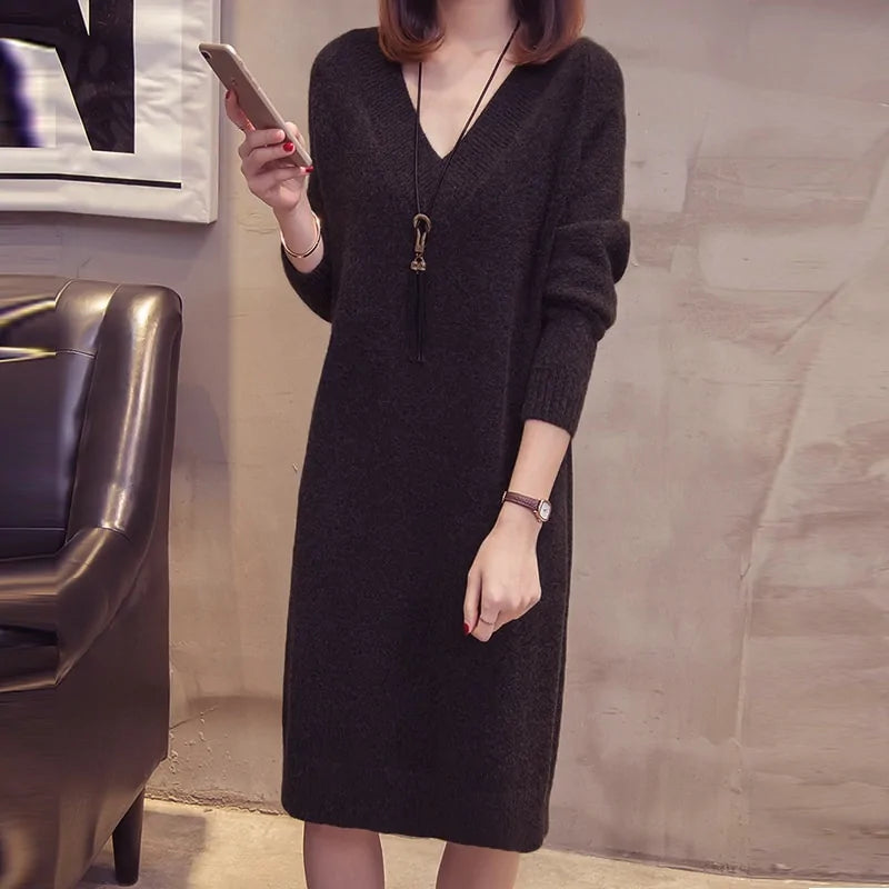 Knit Sweater Dress - Eyra Apparel