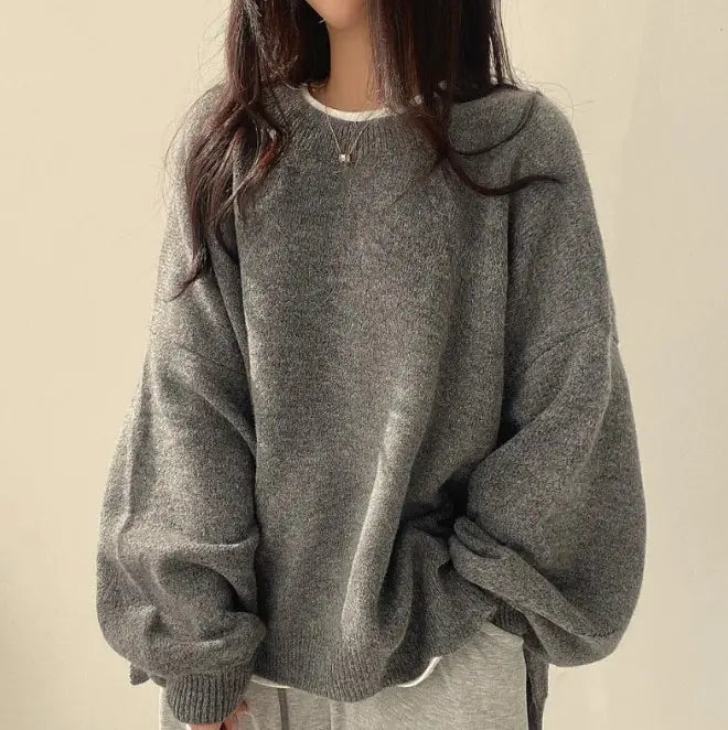 Oversized Crewneck Sweater - Eyra Apparel