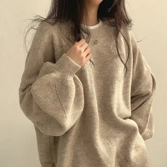 Oversized Crewneck Sweater - Eyra Apparel